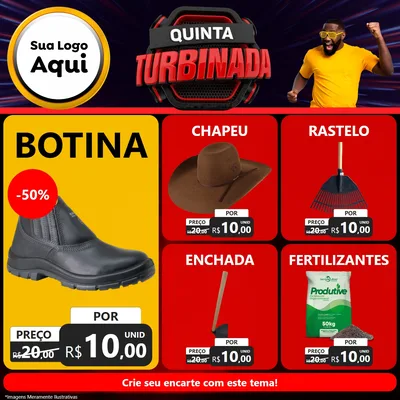 Modelo de Rede Social para Feed Facebook com o tema Quinta Turbinada para Agropecuária