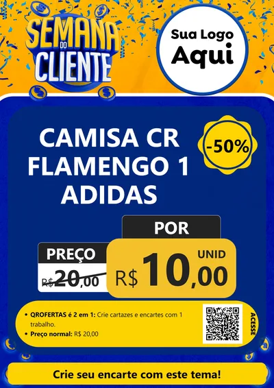 Modelo de Cartaz para Cartaz A4 Vertical com o tema Semana do Cliente para Roupas e acessórios