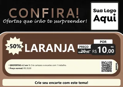 Modelo de Cartaz para Cartaz A4 Horizontal com o tema Confira! Ofertas que irão te surpreender! para Hortifrúti