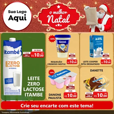 Modelo de Rede Social para Feed Facebook com o tema O Melhor Natal para Frios e Laticínios