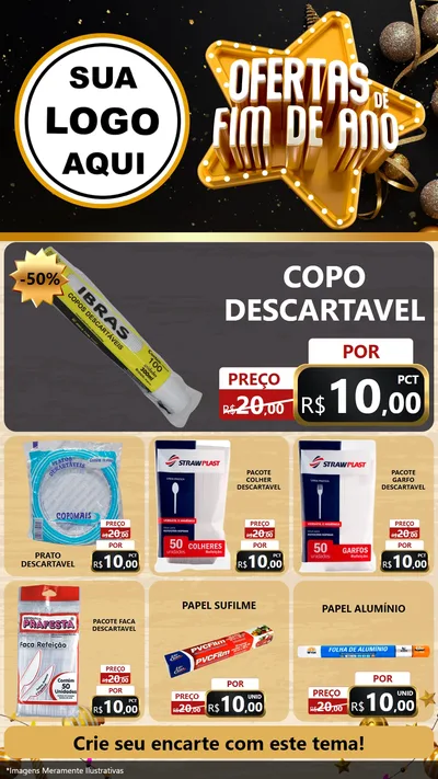Modelo de Rede Social para Stories com o tema Ofertas de Fim de Ano para Embalagens
