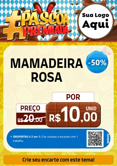 Modelo de Cartaz para Cartaz A4 Vertical com o tema Páscoa Premiada para Bebês