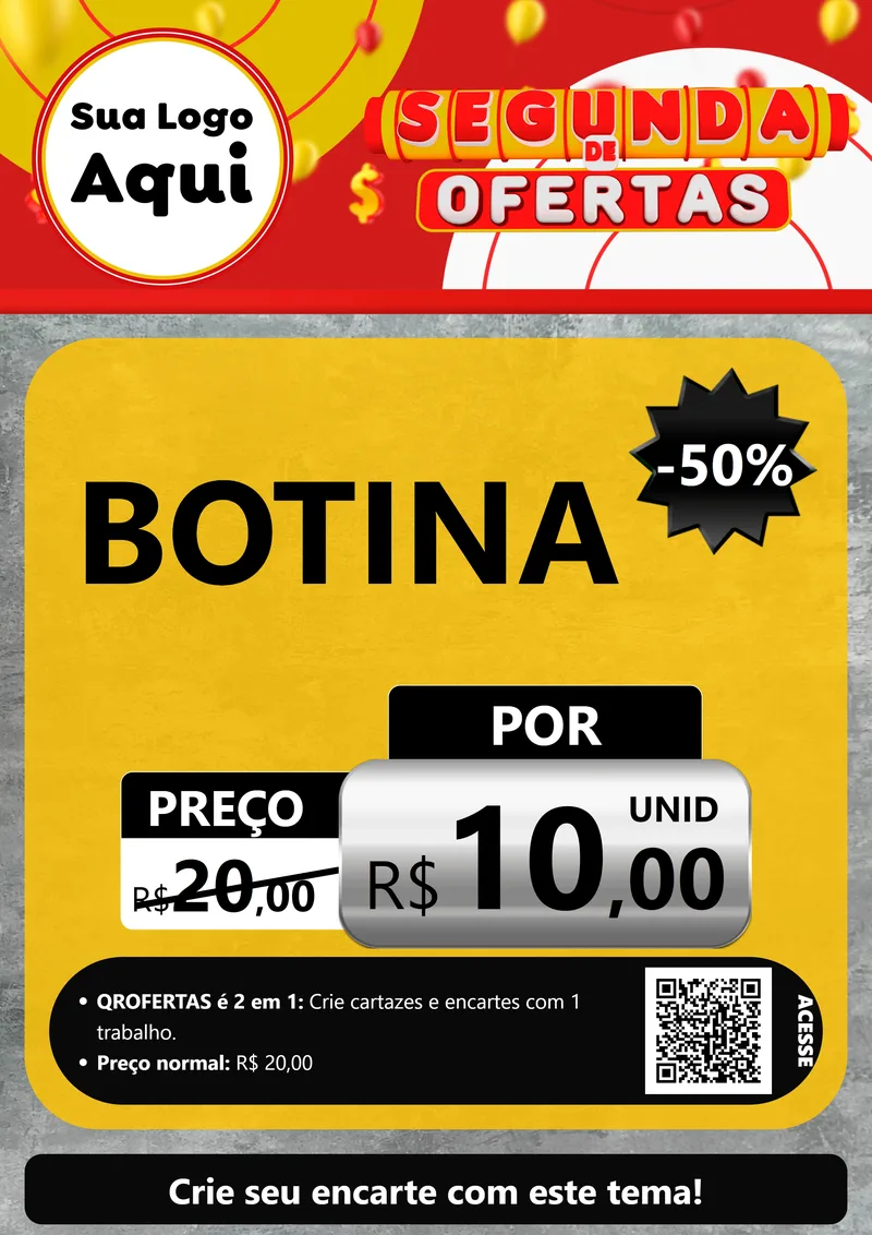 Modelo de Cartaz para Cartaz A4 Vertical com o tema Segunda de Ofertas para Agropecuária