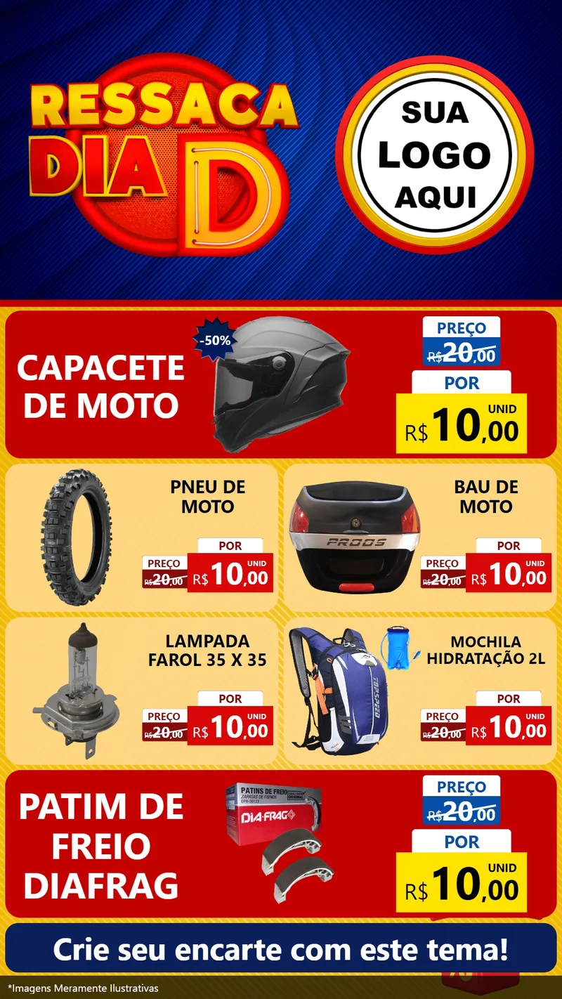 Modelo de TV para TV Vertical com o tema Ressaca Dia D para Moto peças