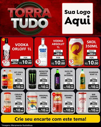 Modelo de Rede Social para Feed Instagram com o tema Torra Tudo para Distribuidora de bebidas