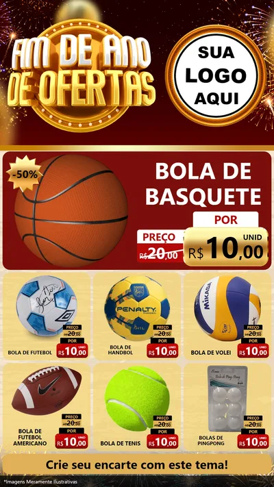 Modelo de Rede Social para Stories com o tema Fim de Ano de Ofertas para Artigos Esportivos