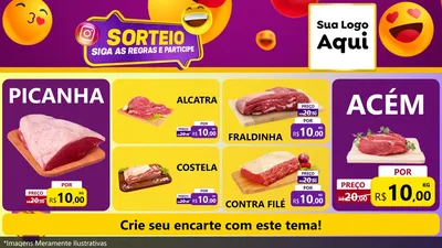 Modelo de TV para TV Horizontal com o tema Sorteio para Açougue