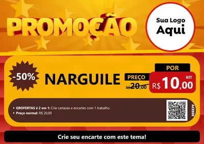 Modelo de Cartaz para Cartaz A4 Horizontal com o tema Promoção para Tabacaria