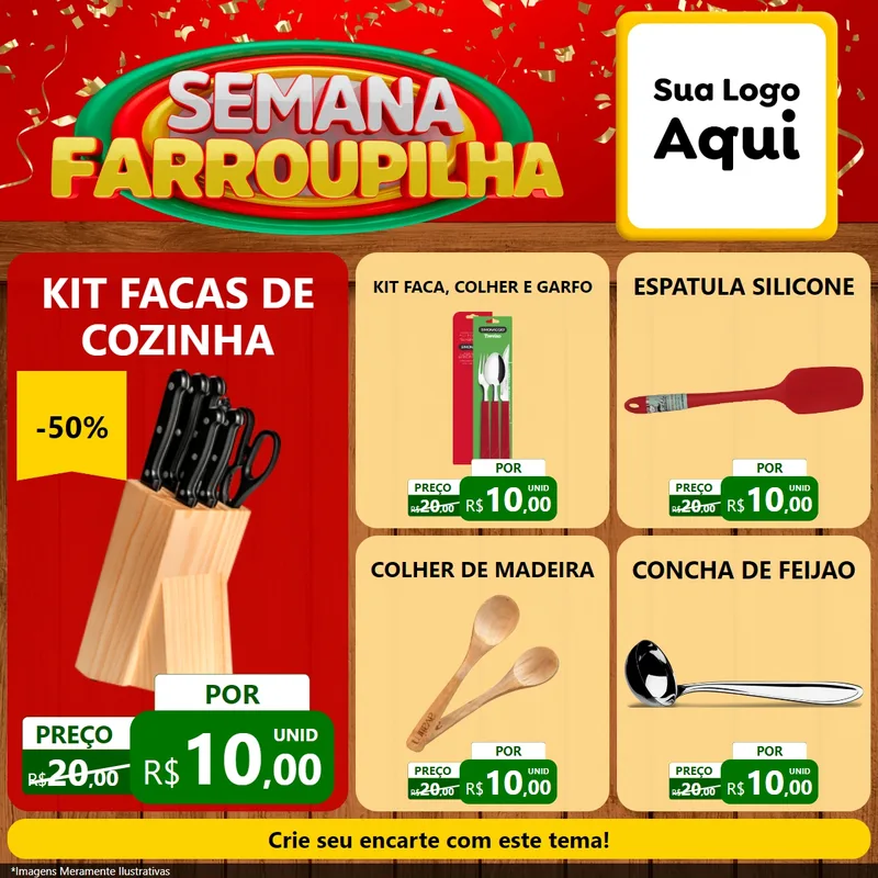 Modelo de Rede Social para Feed Facebook com o tema Semana Farroupilha para Utilidades Domésticas