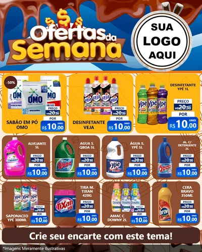 Modelo de Rede Social para Feed Instagram com o tema Ofertas da Semana - Páscoa para Produtos de Limpeza