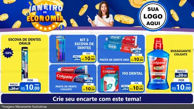 Modelo de TV para TV Horizontal com o tema Janeiro da Economia para Higiene Pessoal