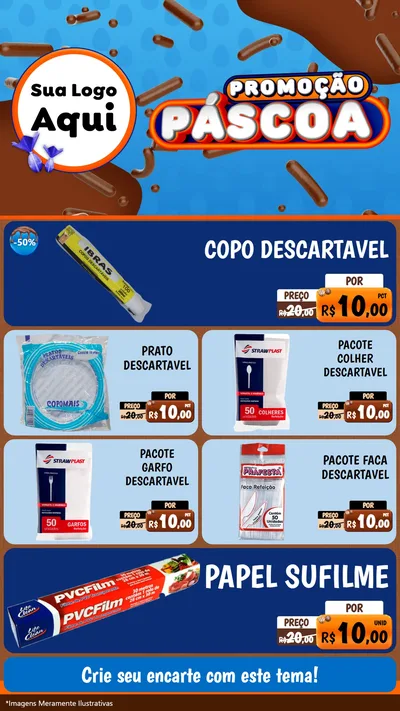Modelo de TV para TV Vertical com o tema Promoção Páscoa para Embalagens