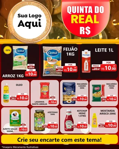 Modelo de Rede Social para Feed Instagram com o tema Quinta do Real para Supermercado