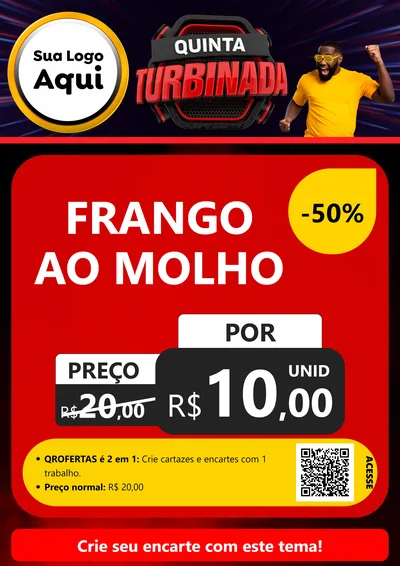 Modelo de Cartaz para Cartaz A4 Vertical com o tema Quinta Turbinada para Restaurante