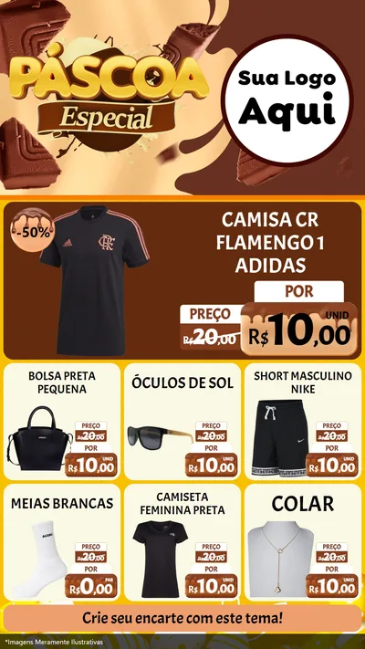 Modelo de Rede Social para Stories com o tema Páscoa Especial para Roupas e acessórios