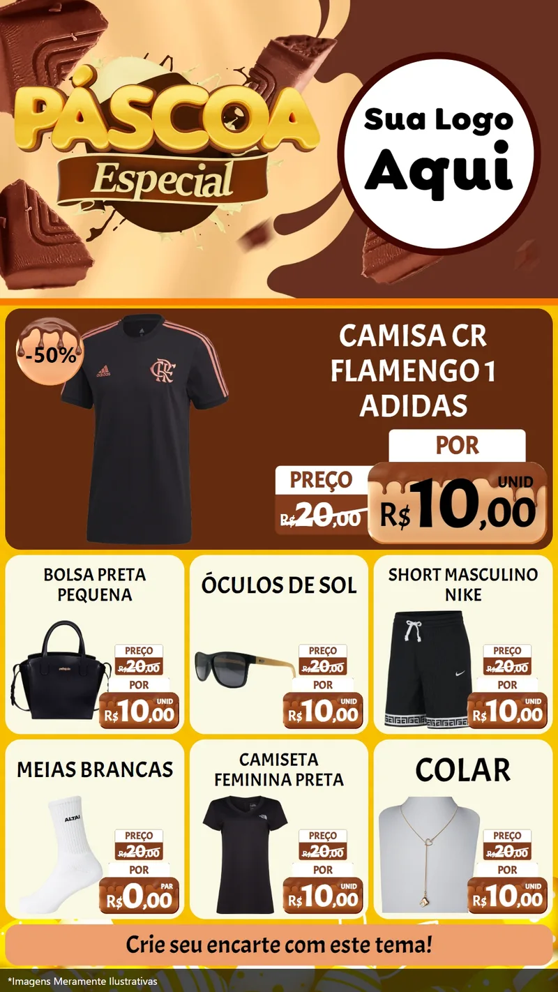 Modelo de Rede Social para Stories com o tema Páscoa Especial para Roupas e acessórios