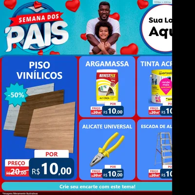 Modelo de Rede Social para Feed Facebook com o tema Semana Dos Pais para Material para Construção