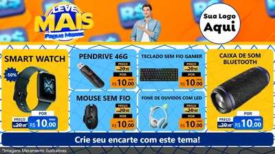 Modelo de TV para TV Horizontal com o tema Leve Mais, Pague Menos para Informática