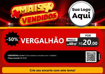 Modelo de Cartaz para Cartaz A4 Horizontal com o tema Mais Vendidos para Ferragens