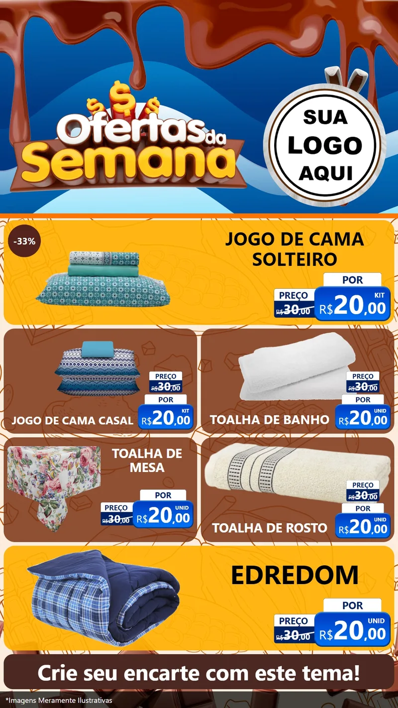 Modelo de TV para TV Vertical com o tema Ofertas da Semana - Páscoa para Cama, Mesa e Banho