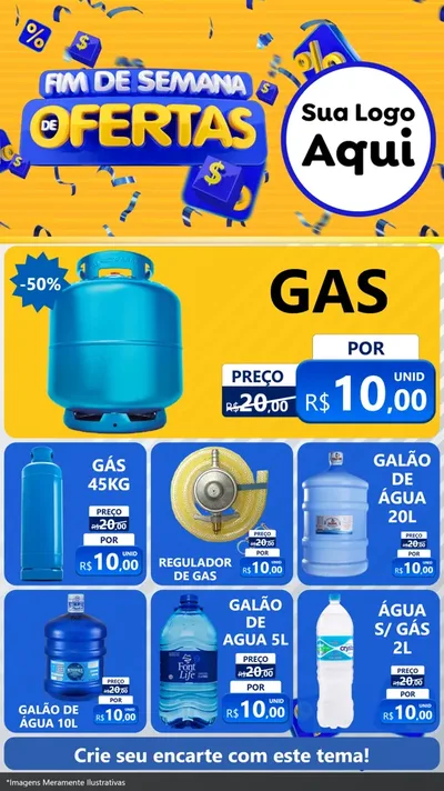 Modelo de Rede Social para Stories com o tema Fim de Semana de Ofertas para Água e gás