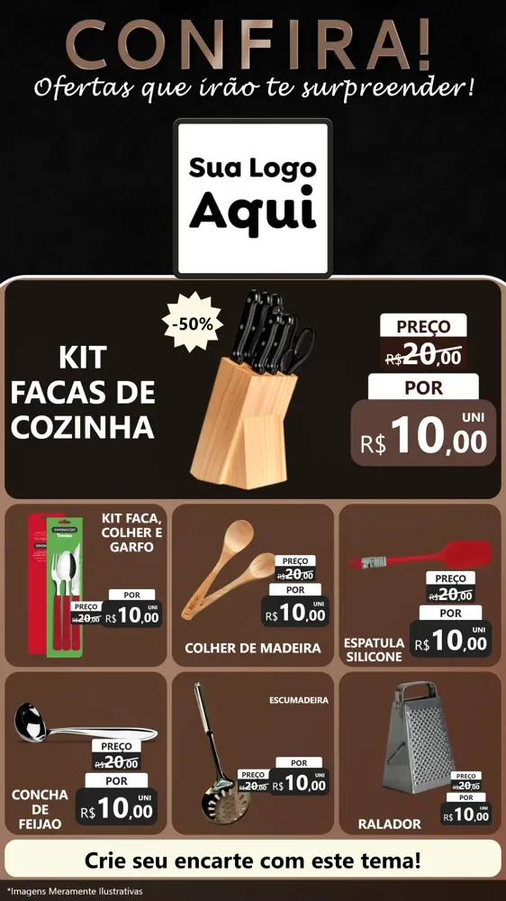 Modelo de Rede Social para Stories com o tema Confira! Ofertas que irão te surpreender! para Utilidades Domésticas
