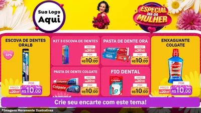 Modelo de TV para TV Horizontal com o tema Especial Dia da Mulher para Higiene Pessoal