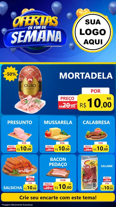 Modelo de Rede Social para Stories com o tema Ofertas de Fim de Semana para Frios e Laticínios