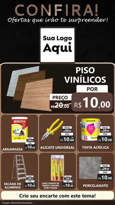 Modelo de Rede Social para Stories com o tema Confira! Ofertas que irão te surpreender! para Material para Construção
