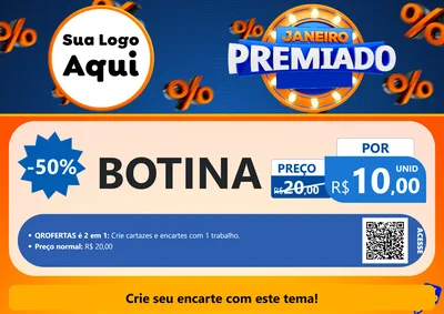 Modelo de Cartaz para Cartaz A4 Horizontal com o tema Janeiro Premiado para Agropecuária