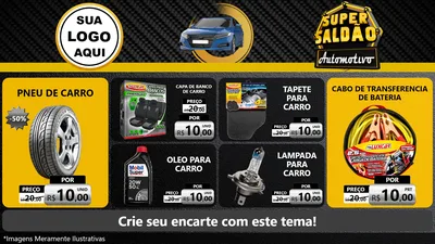 Modelo de TV para TV Horizontal com o tema Super Saldão Automotivo para Auto peças