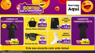 Modelo de TV para TV Horizontal com o tema Sorteio para Roupas e acessórios