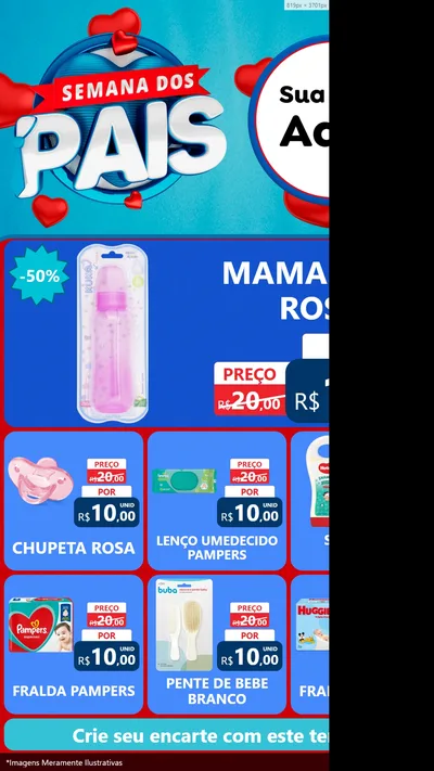 Modelo de Rede Social para Stories com o tema Semana Dos Pais para Bebês