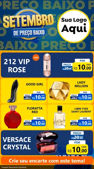 Modelo de TV para TV Vertical com o tema Setembro De Preço Baixo para Perfumes
