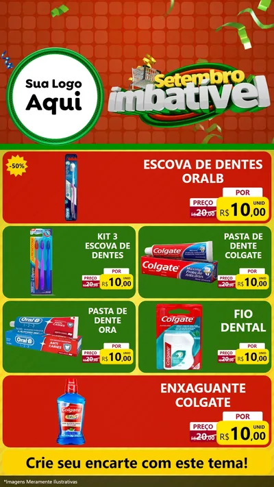 Modelo de TV para TV Vertical com o tema Setembro Imbatível para Higiene Pessoal