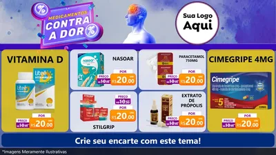 Modelo de TV para TV Horizontal com o tema Contra Dor - Farmácia para Farmácia