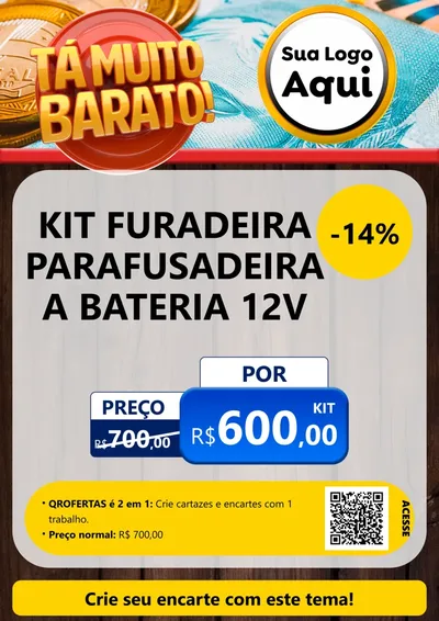 Modelo de Cartaz para Cartaz A4 Vertical com o tema Está Muito Barato para Maquinas e Ferramentas