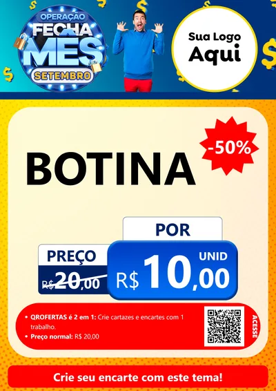 Modelo de Cartaz para Cartaz A4 Vertical com o tema Operação Fecha Mês Setembro para Agropecuária