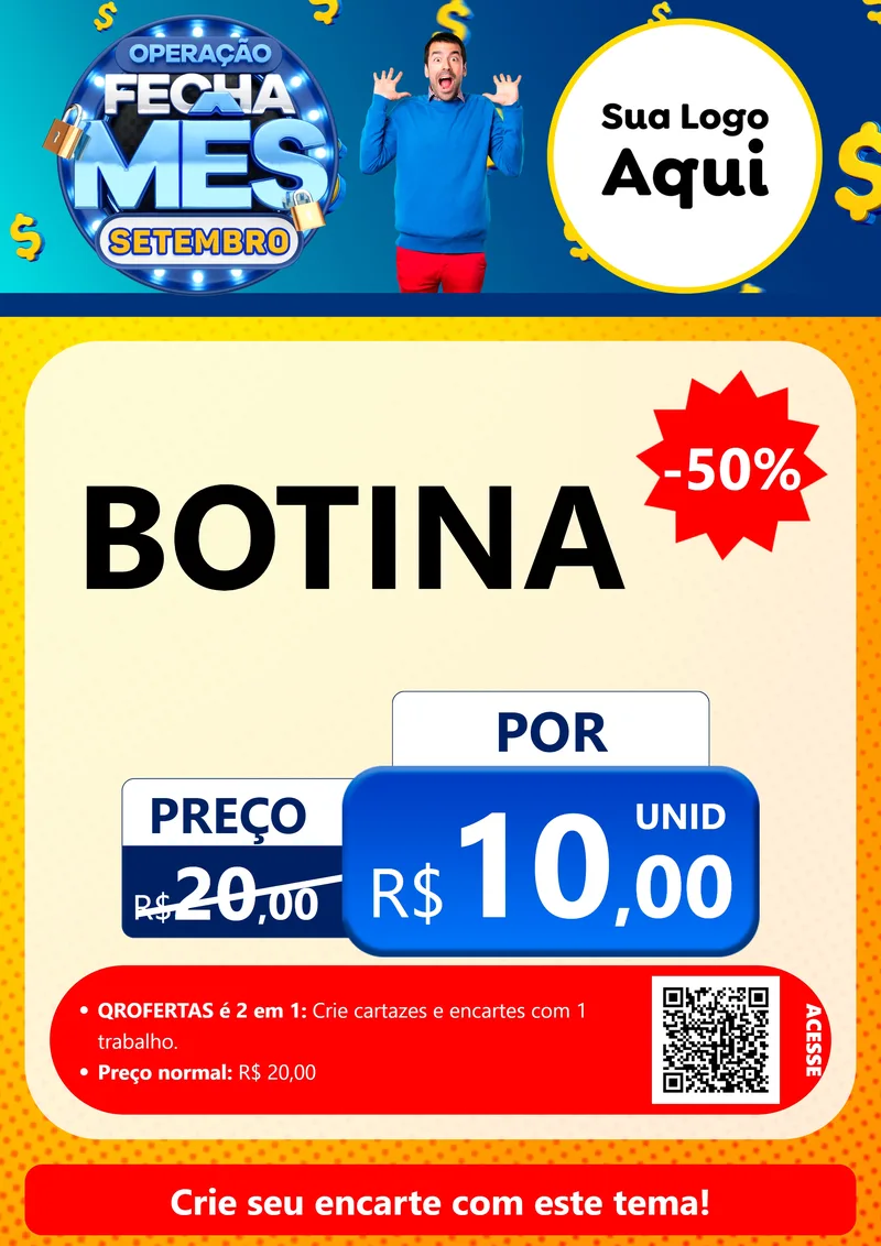 Modelo de Cartaz para Cartaz A4 Vertical com o tema Operação Fecha Mês Setembro para Agropecuária