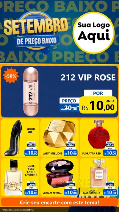 Modelo de Rede Social para Stories com o tema Setembro De Preço Baixo para Perfumes