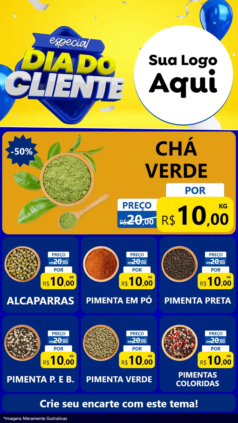 Modelo de Rede Social para Stories com o tema Especial Dia do Cliente para Produtos Naturais