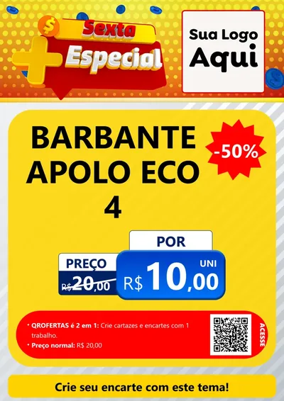 Modelo de Cartaz para Cartaz A4 Vertical com o tema Sexta Mais Especial para Armarinho e Aviamentos
