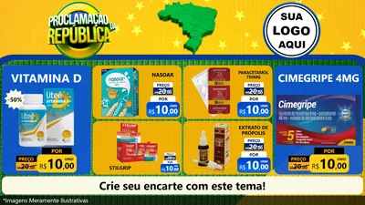 Modelo de TV para TV Horizontal com o tema Proclamação da República para Farmácia