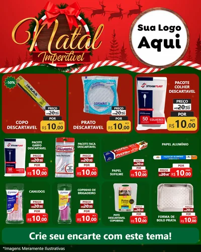 Modelo de Rede Social para Feed Instagram com o tema Natal Imperdível para Embalagens