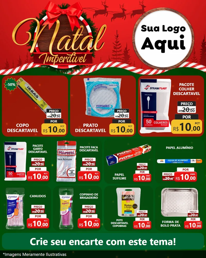 Modelo de Rede Social para Feed Instagram com o tema Natal Imperdível para Embalagens