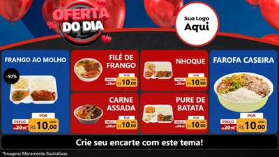 Modelo de TV para TV Horizontal com o tema Oferta do Dia para Restaurante
