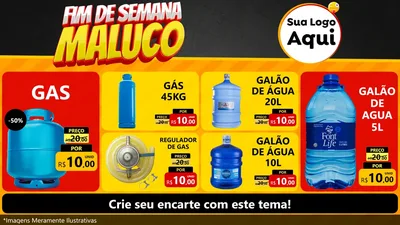 Modelo de TV para TV Horizontal com o tema Final de Semana Maluco para Água e gás
