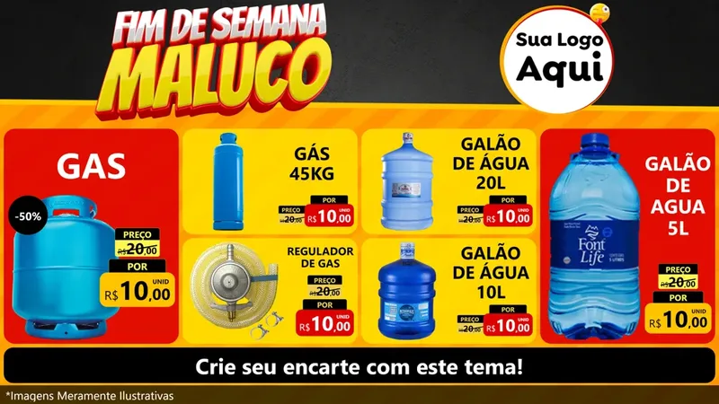 Modelo de TV para TV Horizontal com o tema Final de Semana Maluco para Água e gás