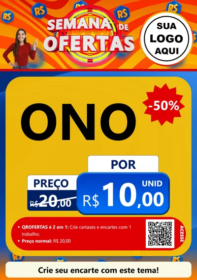 Modelo de Cartaz para Cartaz A4 Vertical com o tema Semana de Ofertas para Óticas