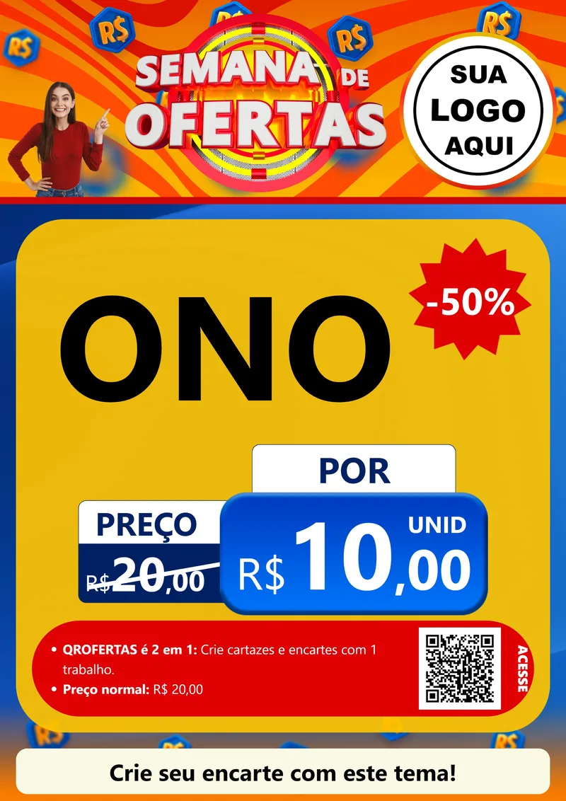Modelo de Cartaz para Cartaz A4 Vertical com o tema Semana de Ofertas para Óticas